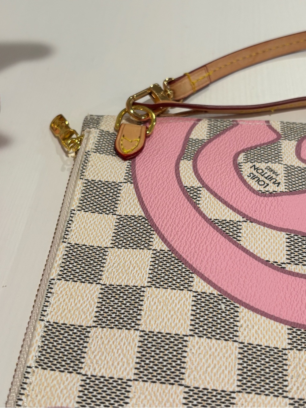 🩷Designer Inspired Pink Checkered Tote Bag with Pouch & Scarf - Picture 2 of 14